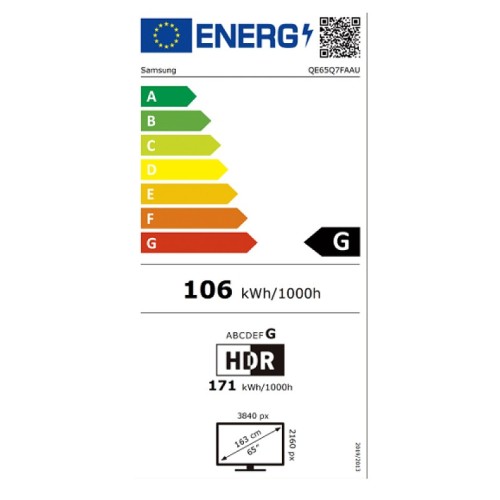 TV UHD SAMSUNG QE65Q7FAAUXXH QLED SMART AI